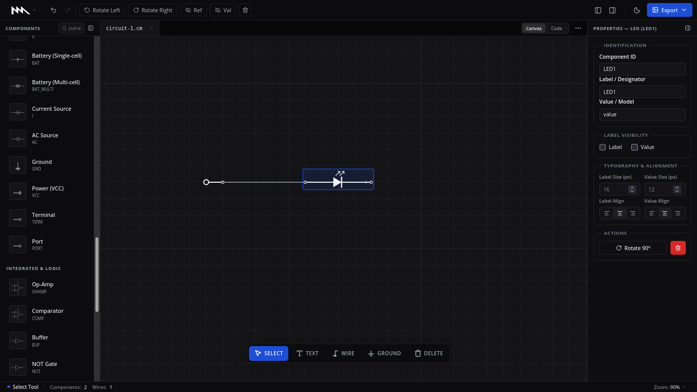 Interactive Canvas Highlighting Draggable Components