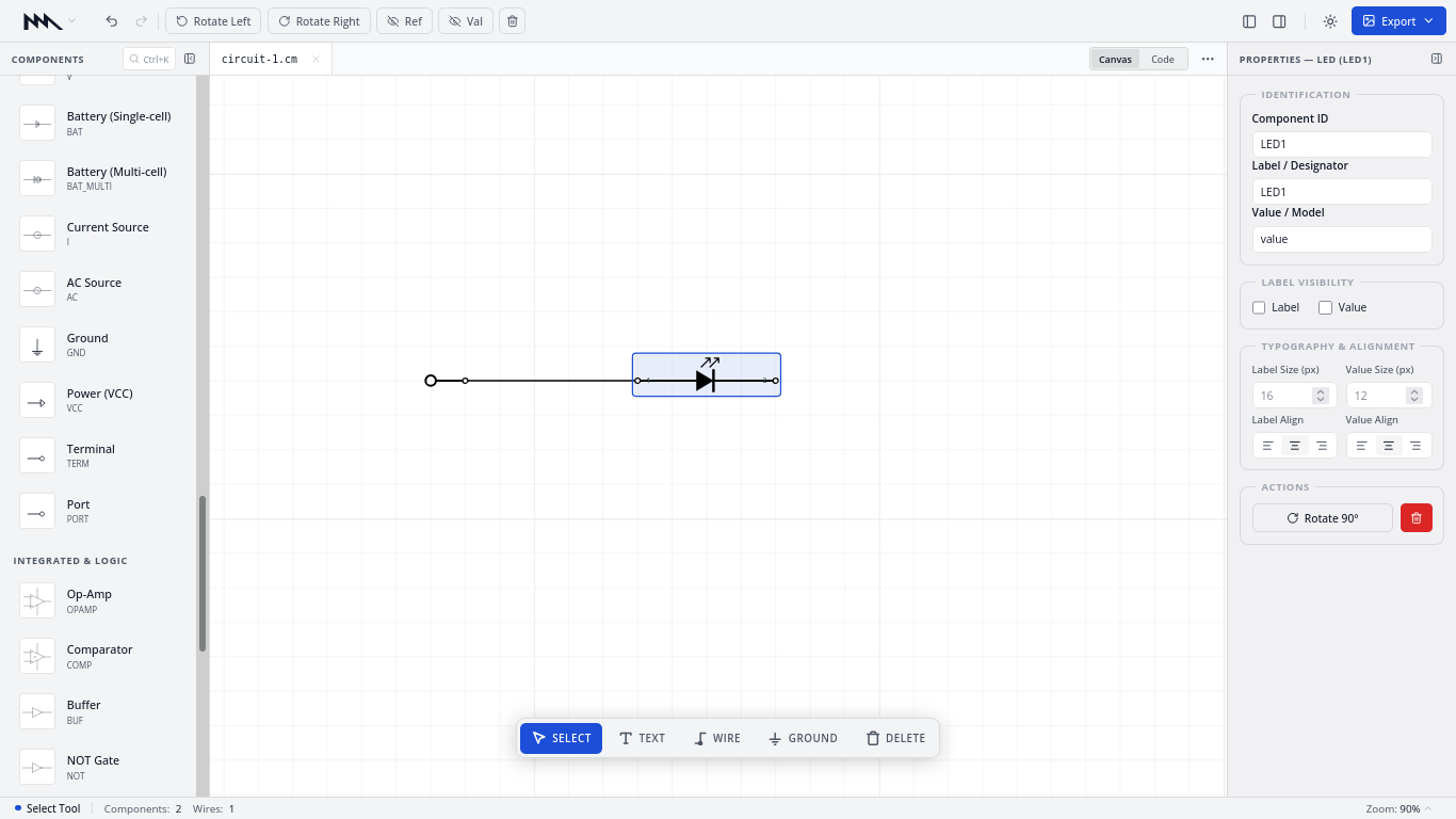 Interactive Canvas Highlighting Draggable Components